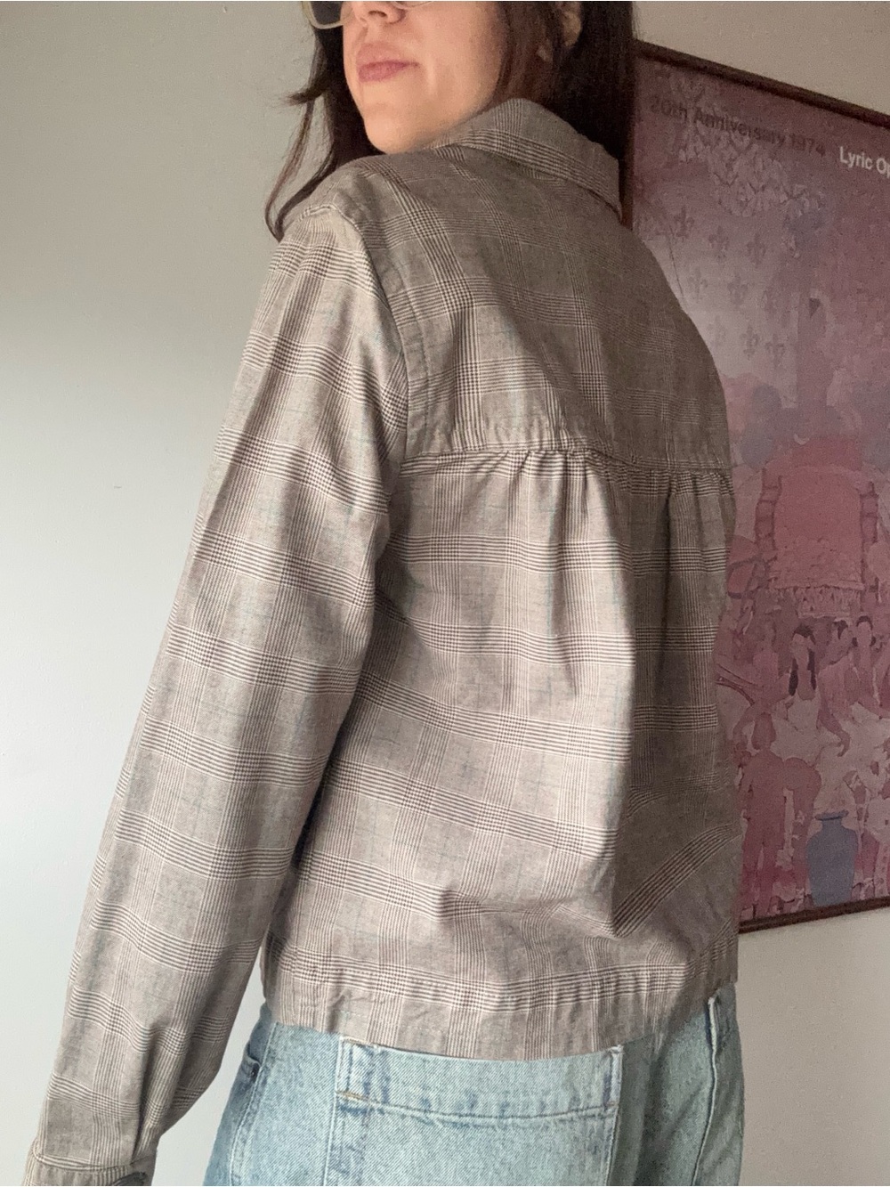 Vintage Y2K St. John’s Bay Plaid Babydoll Utility Jacket - Picture 7 of 7